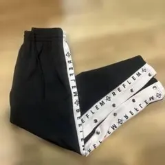 REFLEM レフレム ブラック サイドスナップワイドジャージパンツ 黒