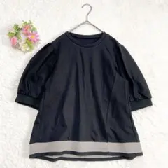 【ボンサンス／自由が丘】 パフスリーブ カットソー シャツ (M) プルオーバー