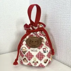 不二家 ペコちゃん 巾着バッグ キルティング レトロ