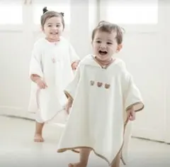 着るバスタオル　ポンチョ　タオル　ベビー　バスタオル　プレゼント【くまさん】