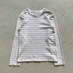 90s agnes b. border l/s ボーダー ロンt 白 ピンク