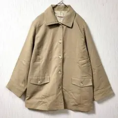 【マックレガー】訳あり テンセル混 ハーフコート ベージュ M 春秋アウターのサムネイル