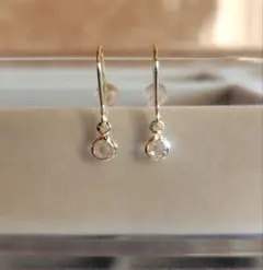 14kgf ピアス クリスタル プチピアス 一粒ピアス