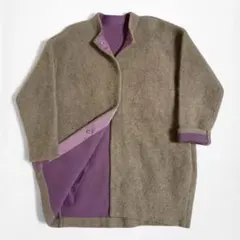 極美品 ELENDEEK CNラクーンミックスダブルカーディガン