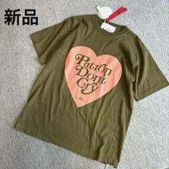 新品 タグ付き ミカーレミカーレ 半袖Tシャツ L カーキ ロゴ ハート 夏 綿のサムネイル