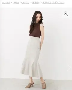 rienda バックレースアップマーメイド【アイボリー/Mサイズ】