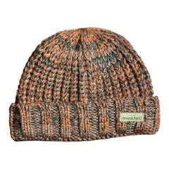 mont-bell ニット帽 M/L オレンジ系 ケーブルニット ボルカノキャップ｜モンベル