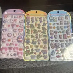 コットンパフィー　シール　　ズートピア　ベイマックス　ドラえもん