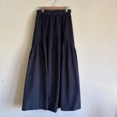 【1周年感謝セール】黒 フレアスカート ゴムウエストMサイズ