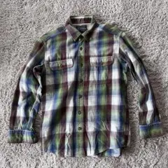 00s old uniqloフランネル チェック柄 長袖シャツ