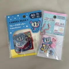 【新品未開封】ANGEL BLUE フレークステッカー ミニメモキーホルダー