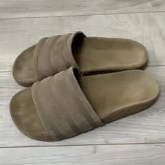 【25.5cm】アディレッタ スエード スライド ブラウン 美中古品 箱なし