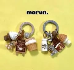 じゃらじゃらキーホルダー ねことねずみ