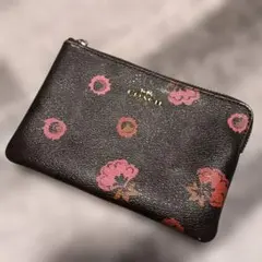 COACH フラワープリント ポーチ