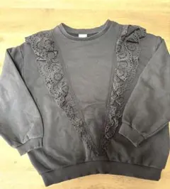 ZARA グレー トレーナー 11-12歳 レース装飾