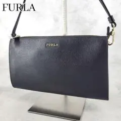 美品 フルラ レザー ショルダーウォレット リーヴァ ロゴ金具 ホック