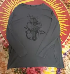 水曜どうでしょう 長袖 ロングTシャツ L ネイビー 大泉洋 鈴井貴之