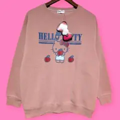 オーバーサイズ（L）タグ付新品　ハローキティ裏起毛　レディース長袖トレーナー
