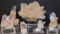 ヒマラヤ水晶 ♡可愛いミニュアセット♡マニハール原石クラスターキラキラ透明感抜群