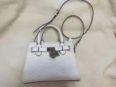 S*a様 マイケルコース　マイケル・コース　ホワイト ショルダーバッグ　鍵付き