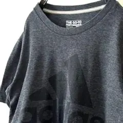 アディダス adidas ロゴ climalite Tシャツ グレー 古着