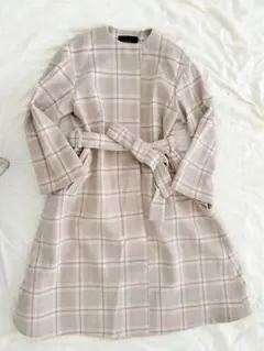 GREEN LABEL RELAXING ノーカラーロングコート