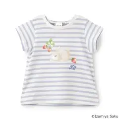 【新品タグ付き】プティマイン　アニマルプリントTシャツ　100センチ　女の子のサムネイル