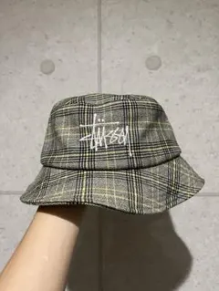 ステューシー　チェック柄 バケットハット