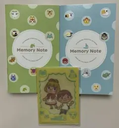 あつまれ どうぶつの森 メモ帳 2冊セット+ダブルポケットカードケース