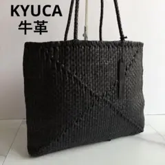 KYUCA ichi 牛革 トートバッグ ショルダー イントレチャート 黒 - メルカリ