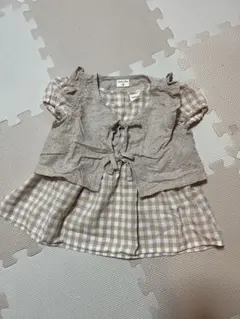 ルルアミ　ベスト付きブラウス90