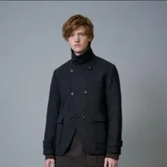 TROVE ダークグレー ウールピーコート