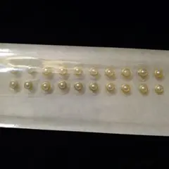 耳つぼジュエリー パール系クリーム16個+シルバー4個 20個セット