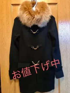 ファー付きニットコート