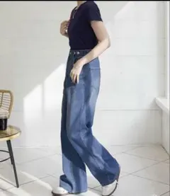ワイドデニムパンツ デニム