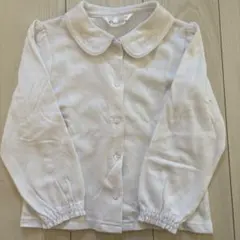 ホワイト 襟付き 長袖シャツ 120