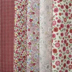 ハギレ カットクロス 花柄 小花 チェック ボタニカル パッチワーク