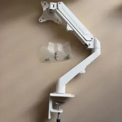 グリーンハウス ホワイト モニターアーム ガス圧 GH-AMCS1