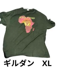 GILDAN ブラックヒストリー アフリカンプリント Tシャツ グリーン