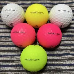 TaylorMade DISTANCE+SOFT 美品ロストボール 6個セット