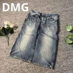 DMG ドミンゴ　タイトデニムスカート　膝丈　ブルー　S