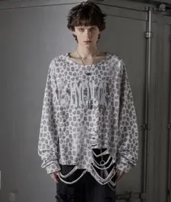 GRANCY 総柄ラインストーングラフィックロンT Mサイズ