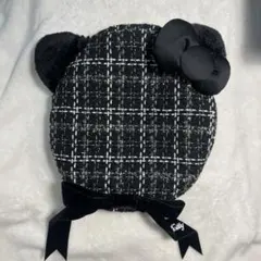 USJ キティ ベレー帽 ブラック