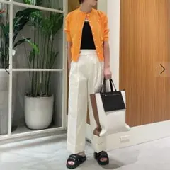 CABaN ファインポリエステル ハーフスリーブ ポケットカーディガン