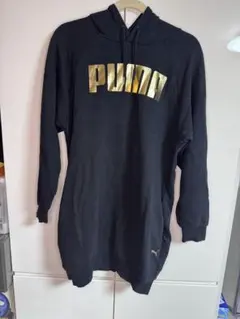 PUMA ゴールドロゴ フード付きドレス