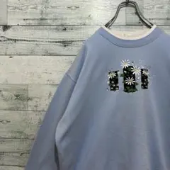 【最高デザイン】刺繍ロゴ ヴィンテージ ゆるだぼ USA輸入 希少 スウェット