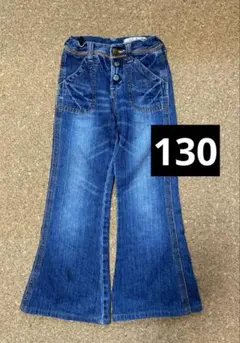 BRAPPERS デニムブルー フレアパンツ 130