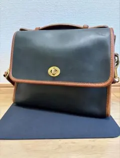 Vintage coach 9870 Court bag green tan - メルカリ