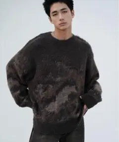 【未開封品】MOHAIR BLEND JACQUARD SHAGGY KNIT
