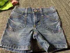 美品★サムシング★EDWIN★ストレッチ入りショートデニムパンツ★110